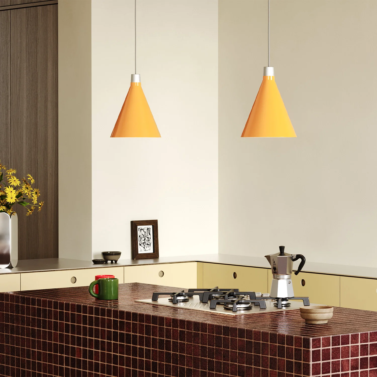 Bower Pendant Light Small in Yellow - Image 2