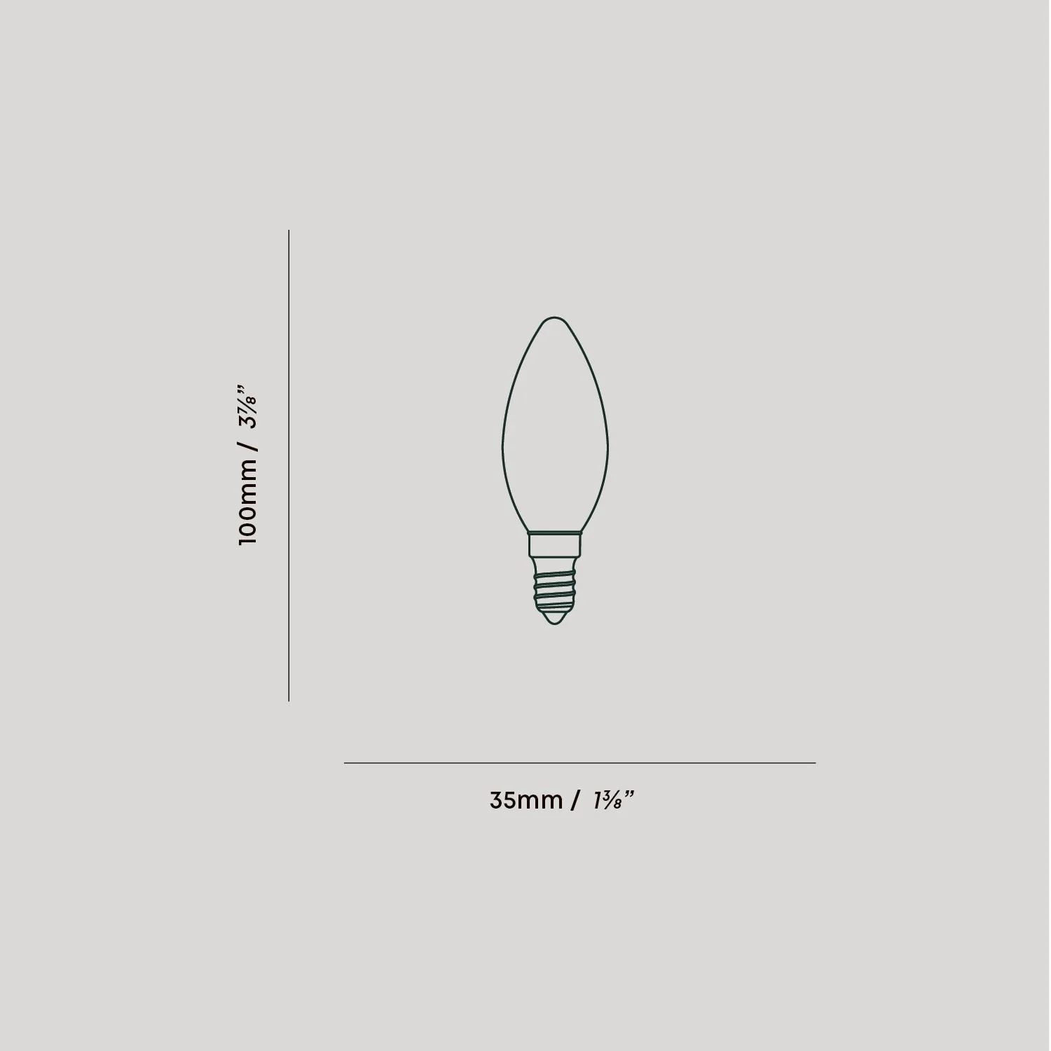Candle E14 Matte White LED Bulb - Image 2
