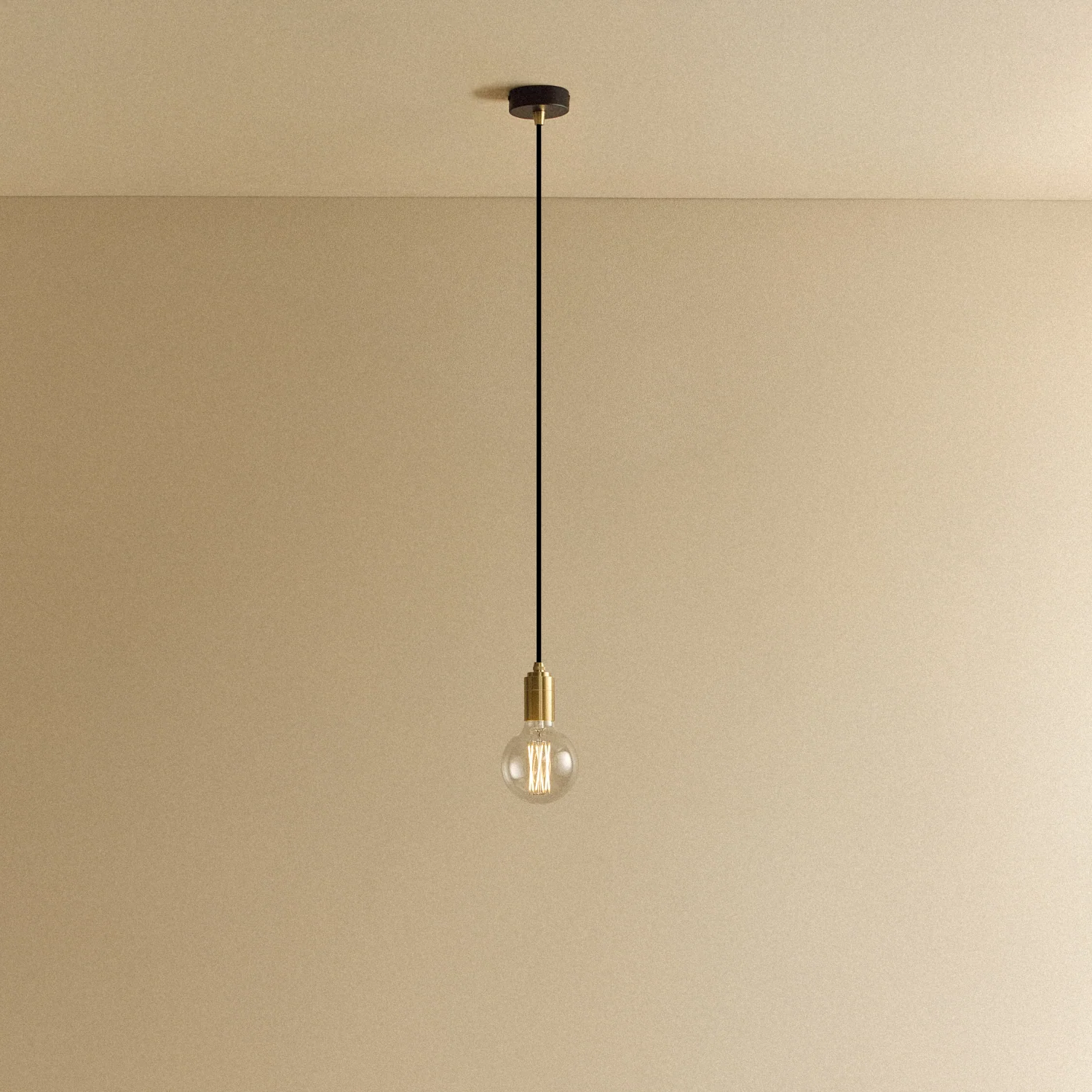 Elva Pendant Light Non-Tinted in Brass