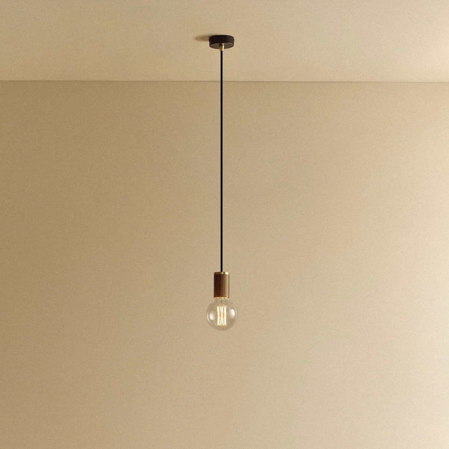 Elva Pendant Light Non-Tinted in Walnut