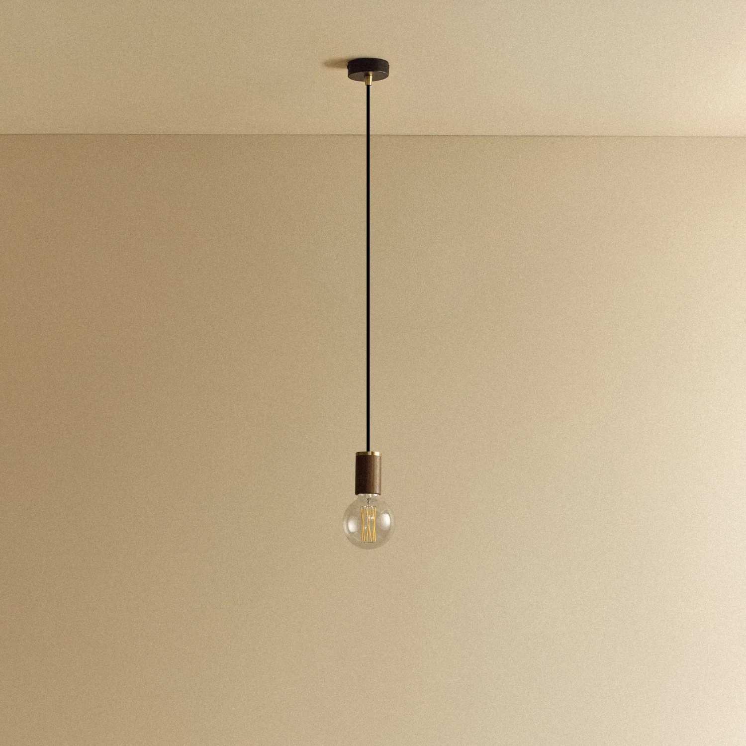 Elva Pendant Light Non-Tinted in Walnut - Image 4