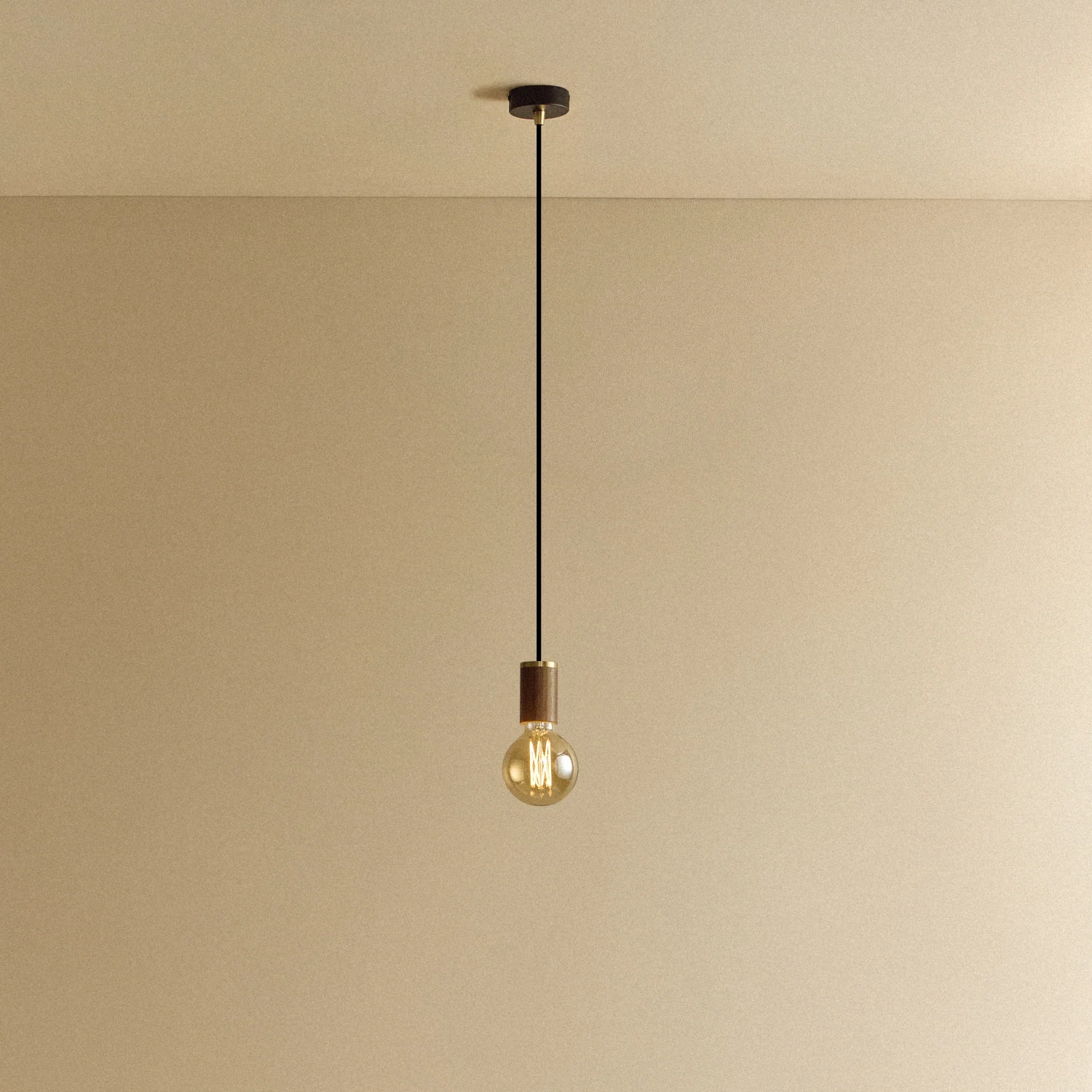 Elva Pendant Light Tinted in Walnut