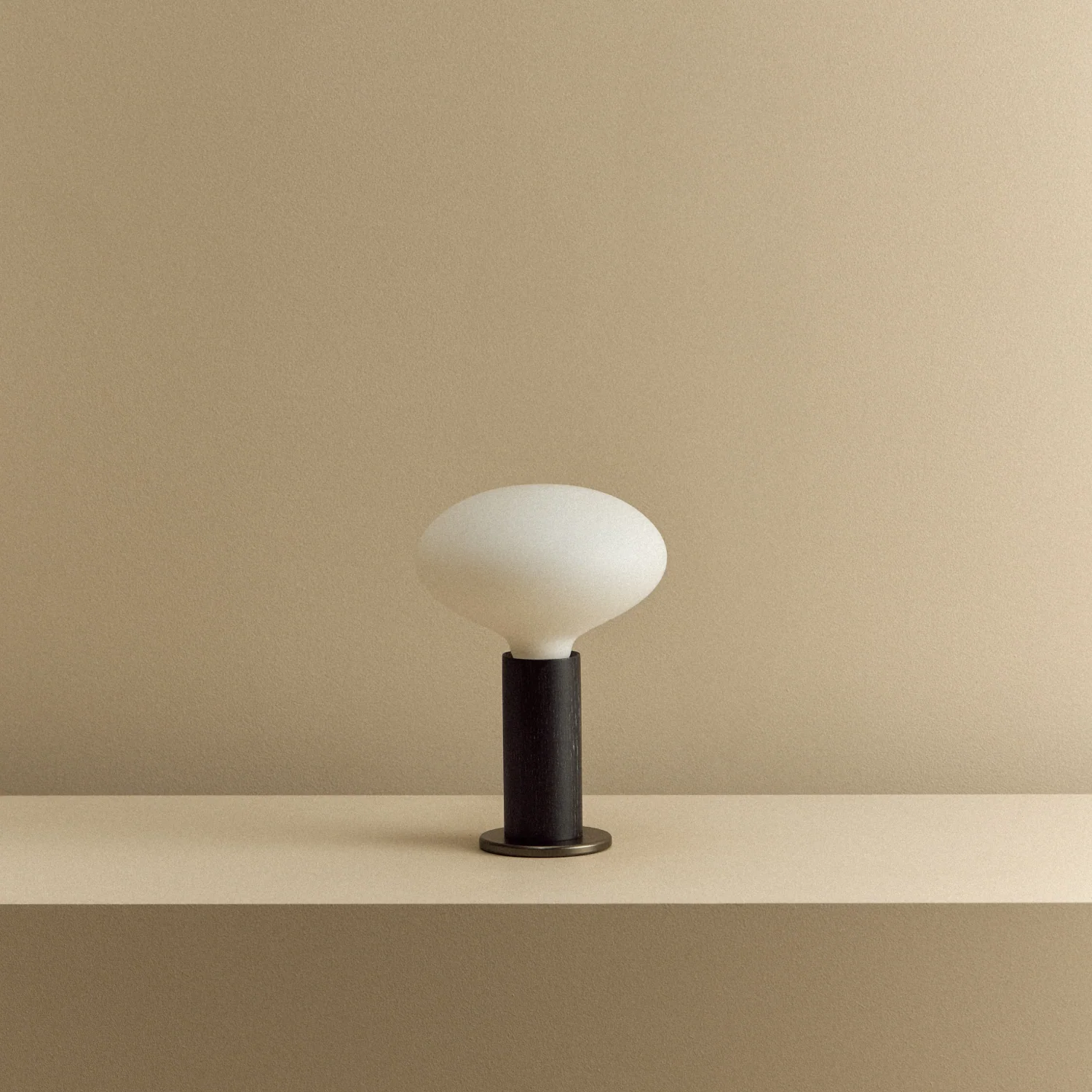 Knuckle Table Lamp in Blackened Oak + Oval - Image 6
