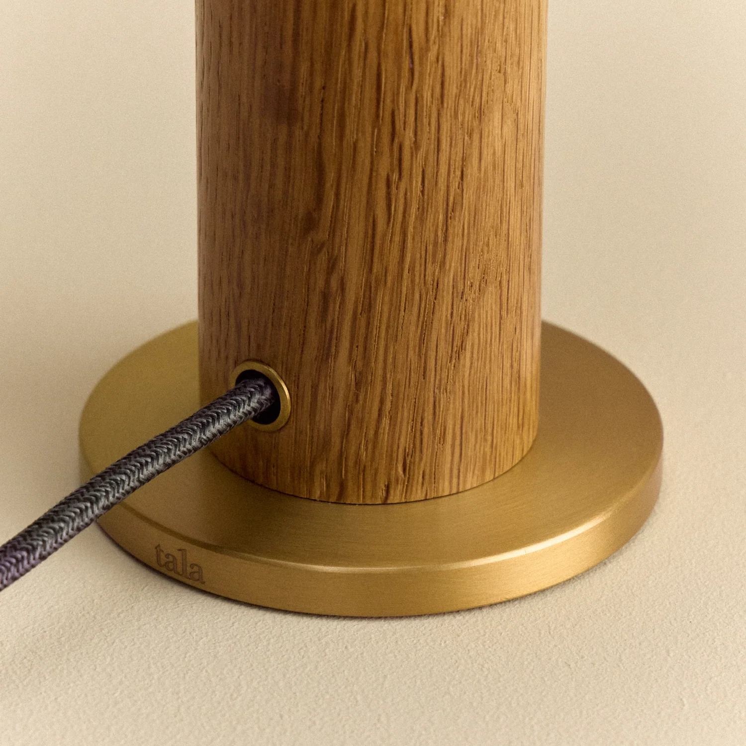 Knuckle Table Lamp in Oak + Oval - Image 4