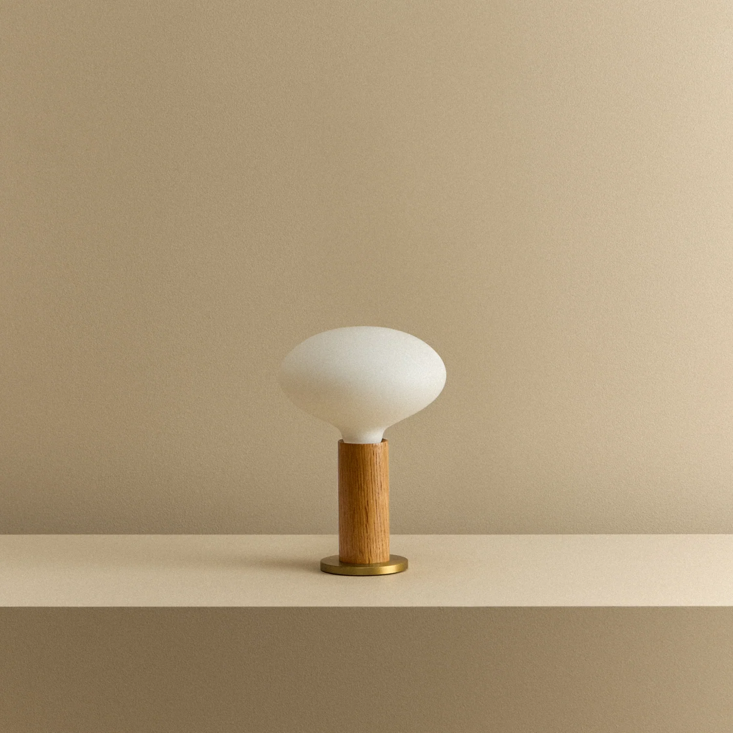 Knuckle Table Lamp in Oak + Oval - Image 7