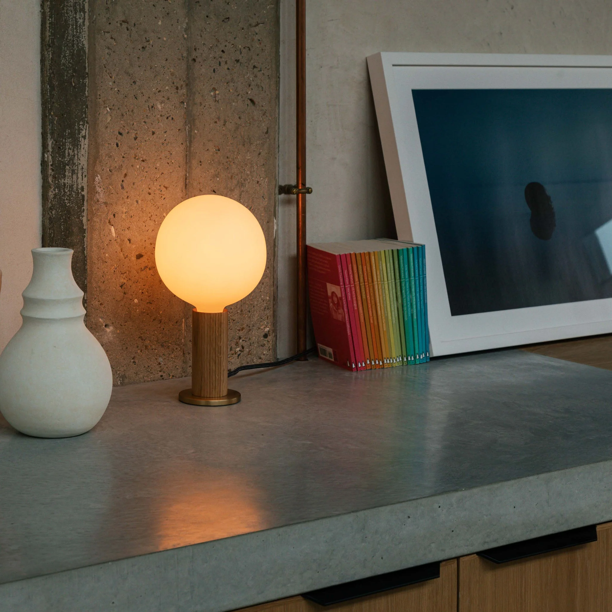 Knuckle Table Lamp in Oak + Sphere IV - Set of 2 - Image 3