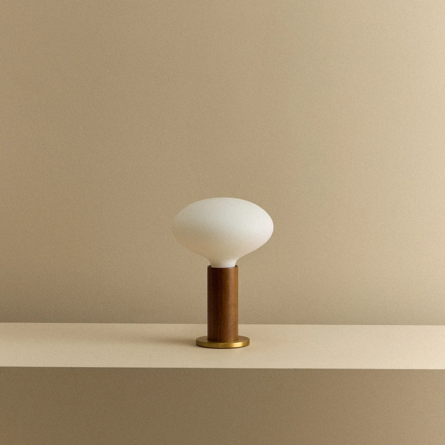 Knuckle Table Lamp in Walnut + Oval - Image 7