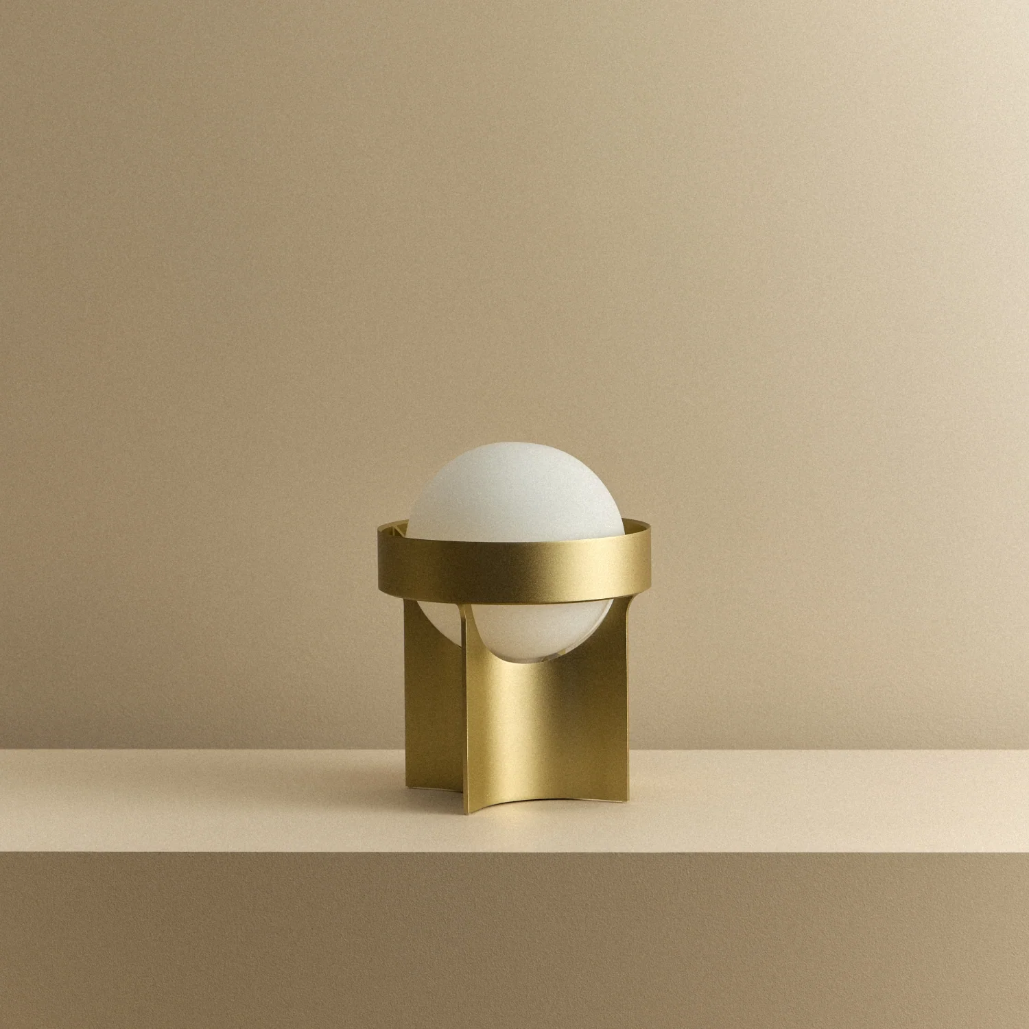 Loop Table Lamp in Gold + Sphere IV - Image 7