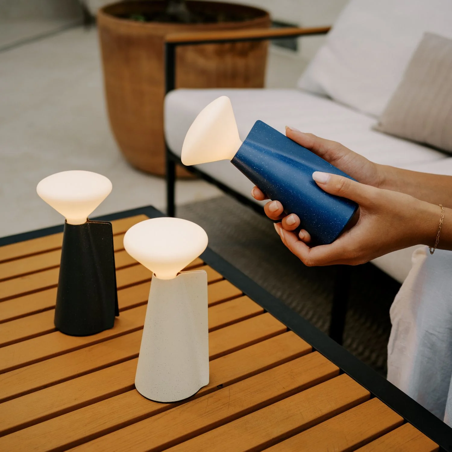 Mantle Portable Lamp in Cobalt Blue - Set of 2 - Image 3
