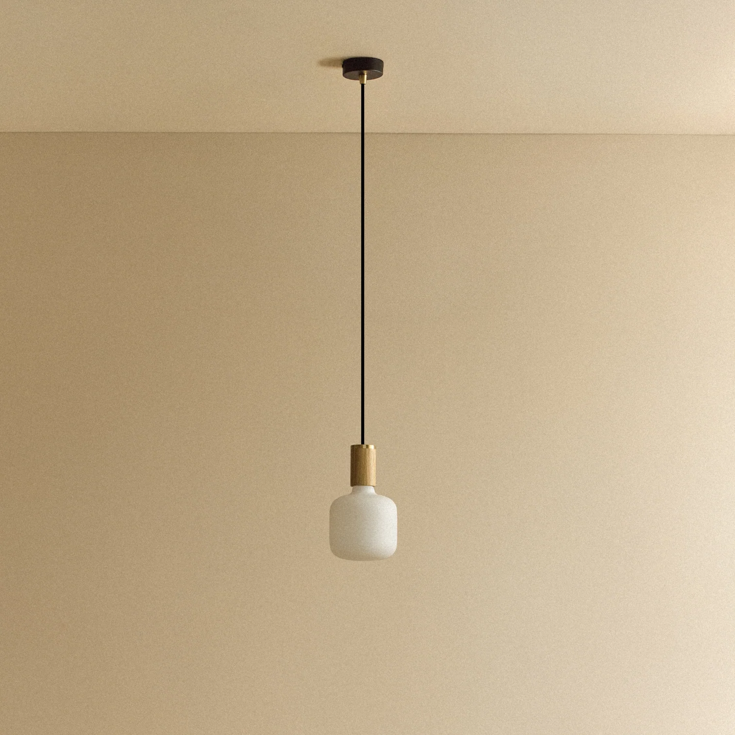 Oblo Pendant Light in Oak - Image 5