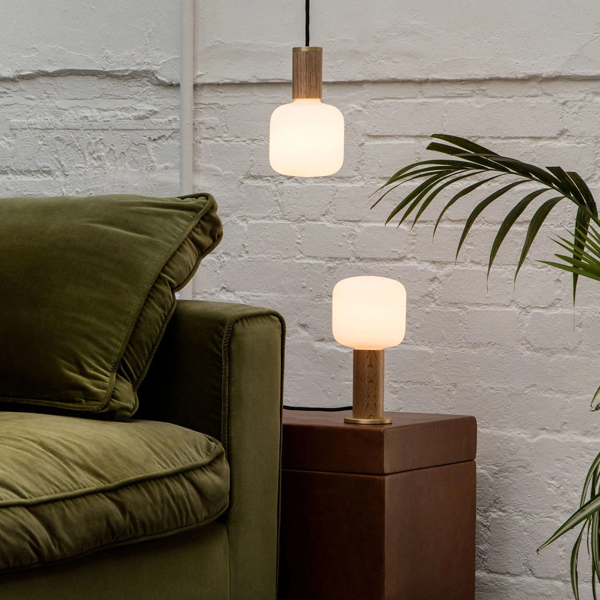 Oblo Pendant Light in Walnut - Image 2