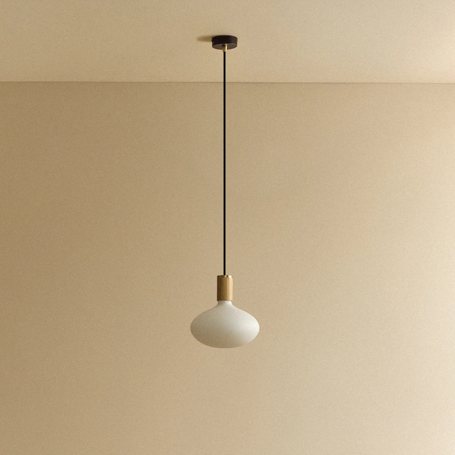 Oval II Pendant Light in Oak - Image 6