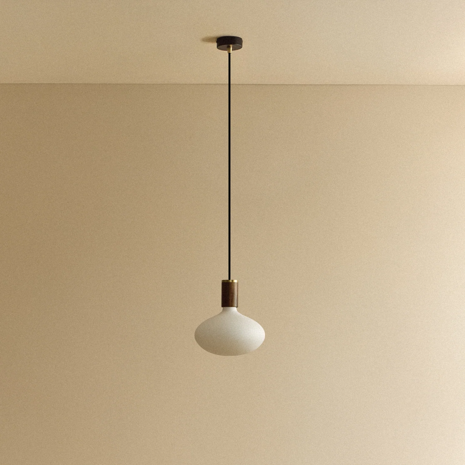 Oval II Pendant Light in Walnut - Image 6