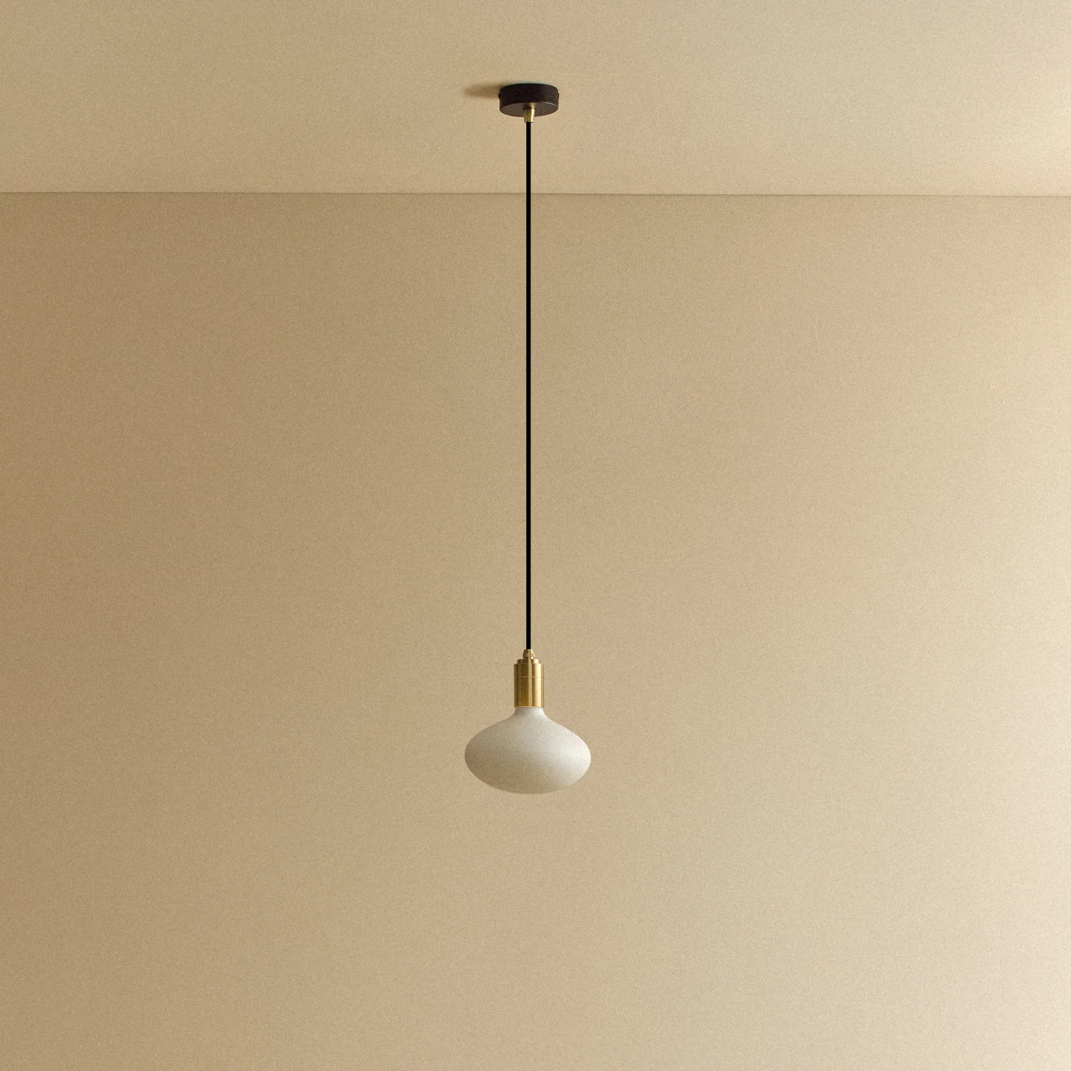 Oval Pendant Light in Brass - Image 7