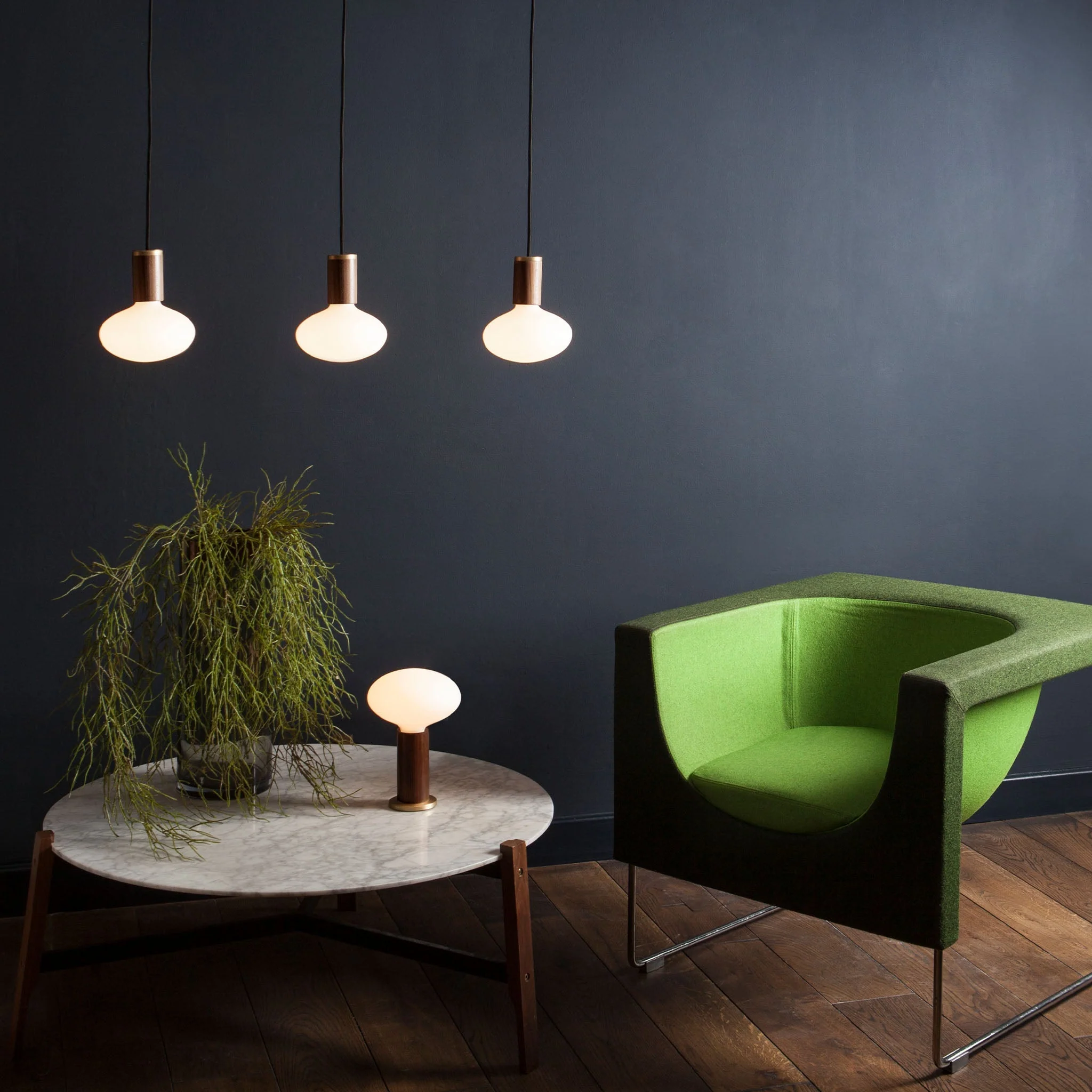 Oval Pendant Light in Graphite - Image 3