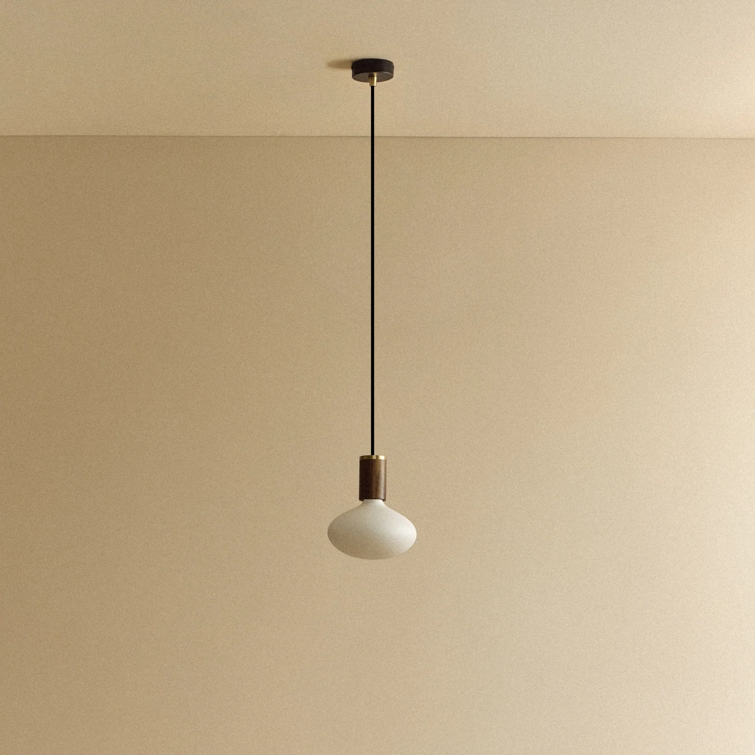 Oval Pendant Light in Walnut - Image 7