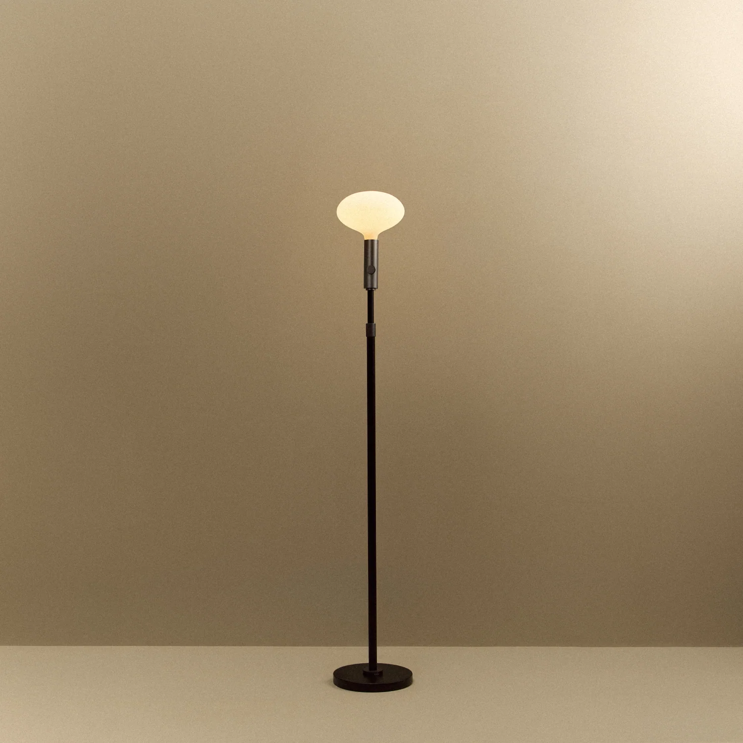 Poise Adjustable Floor Lamp in Graphite + Oval II - Image 6