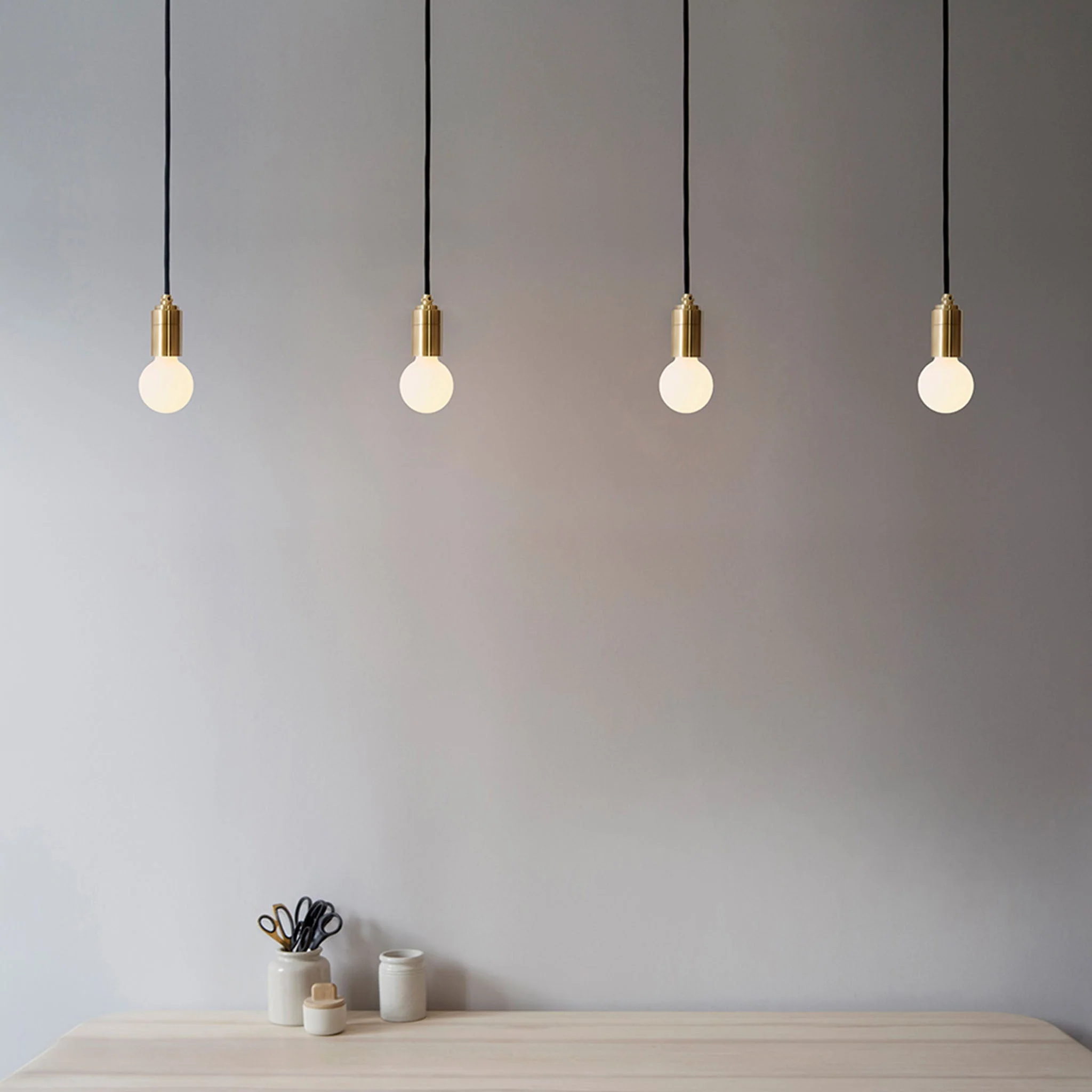 Porcelain II Pendant Light in Brass - Image 2