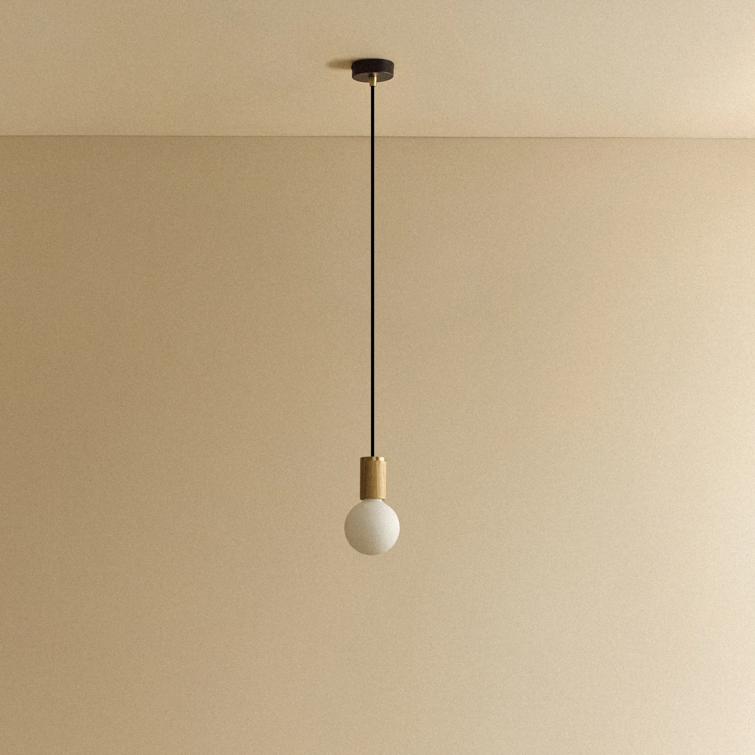 Porcelain II Pendant Light in Oak - Image 5