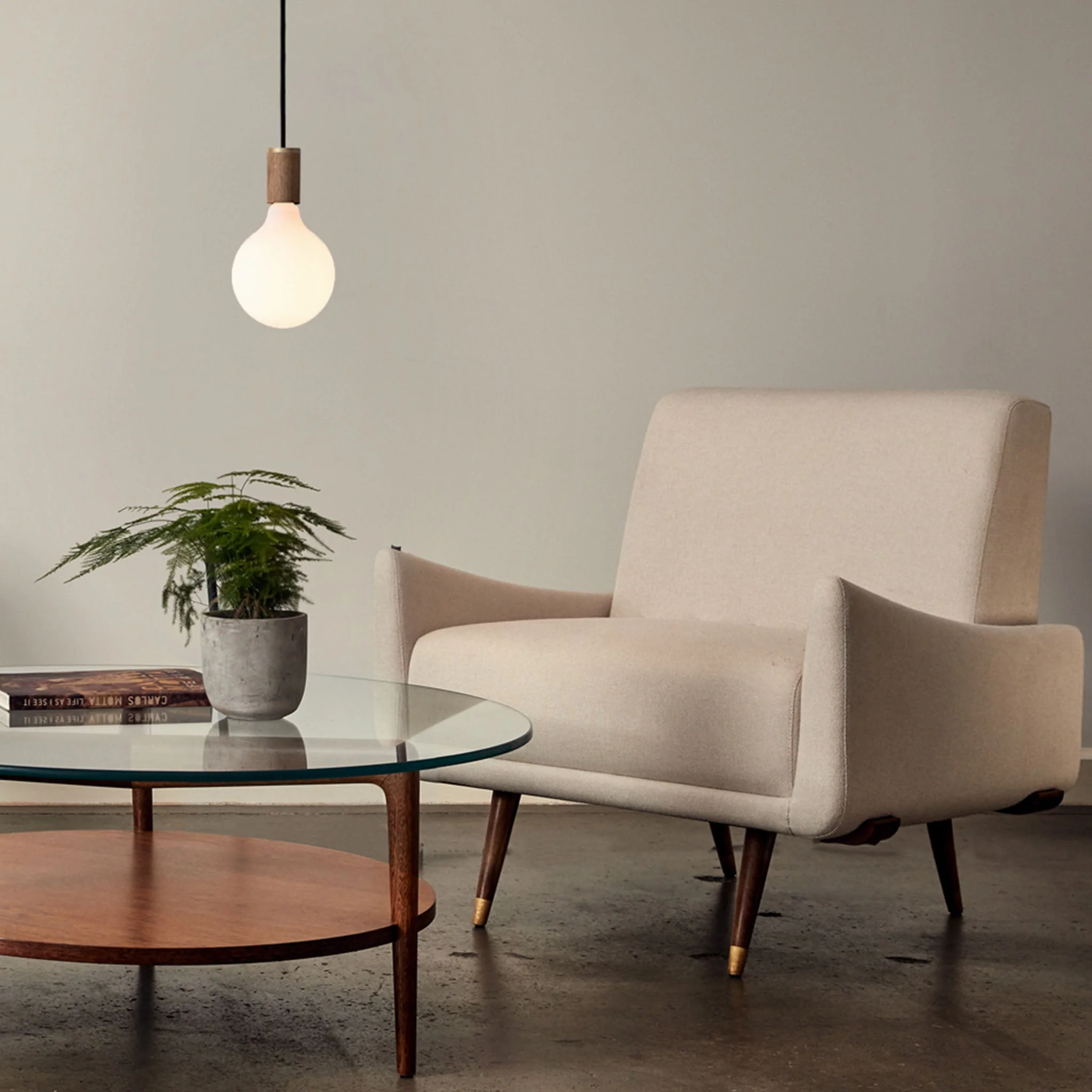 Porcelain III Pendant Light in Brass - Image 5