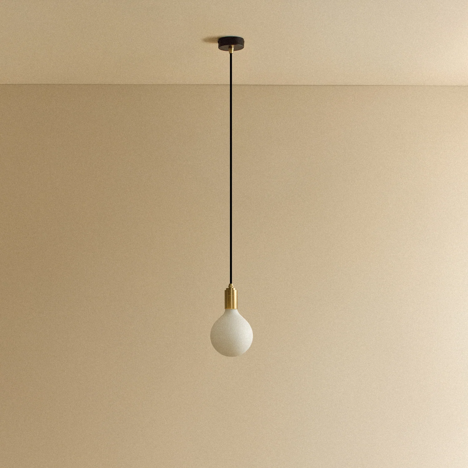Porcelain III Pendant Light in Brass - Image 8