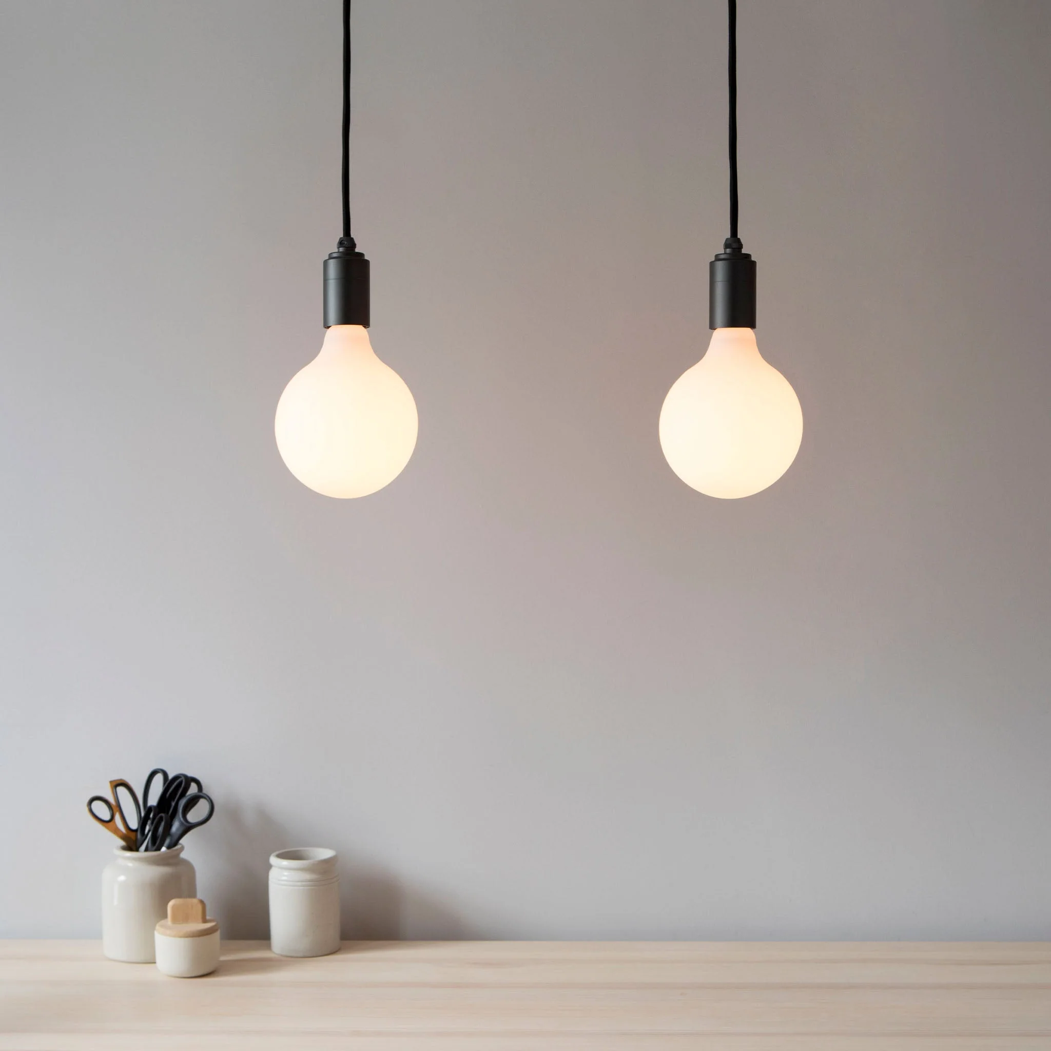 Porcelain III Pendant Light in Oak - Image 4