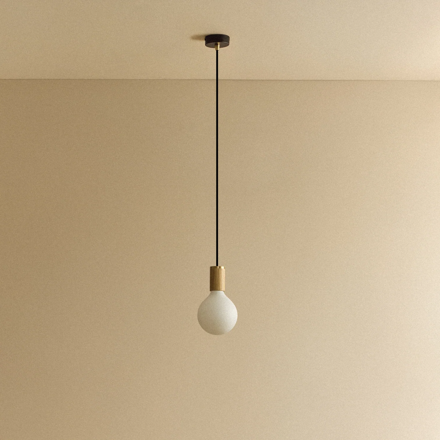 Porcelain III Pendant Light in Oak - Image 8
