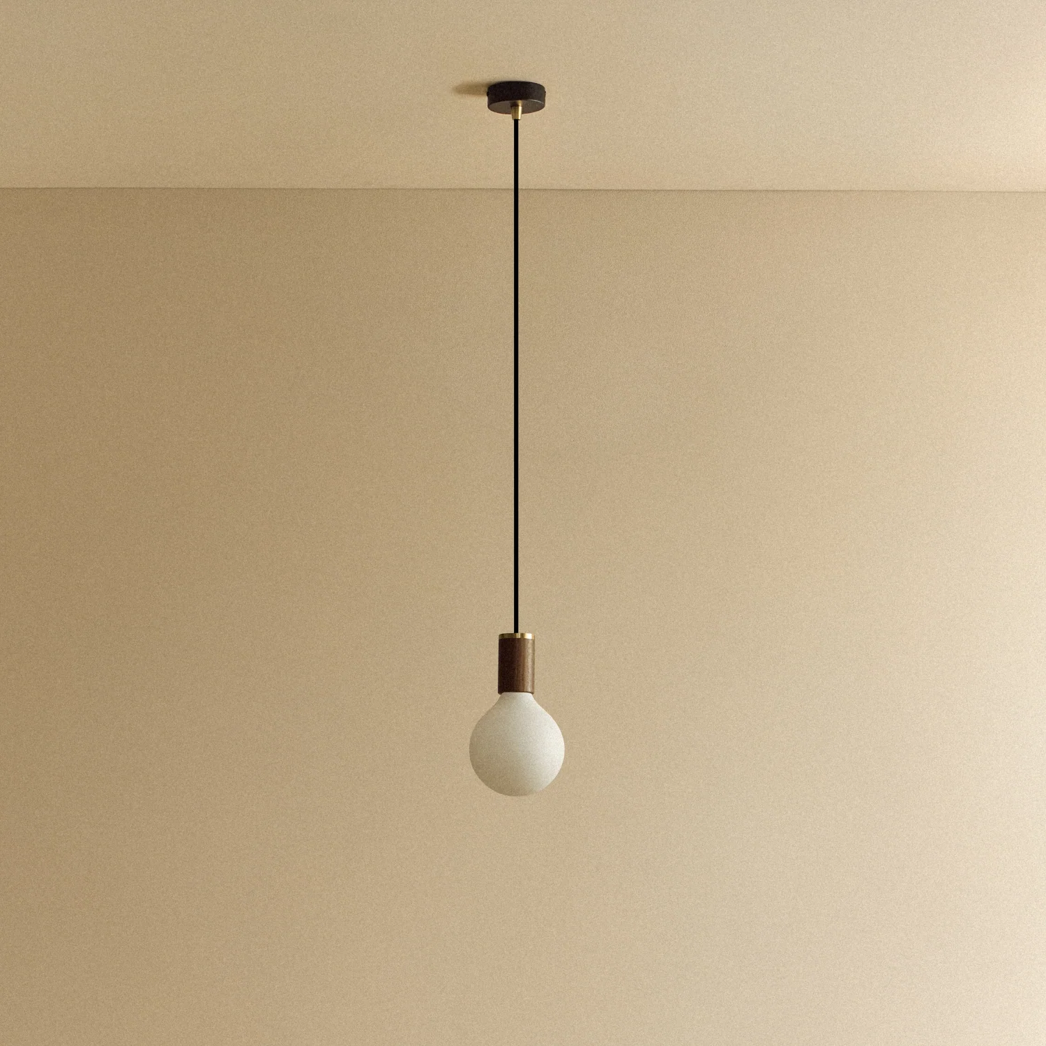 Porcelain III Pendant Light in Walnut - Image 8