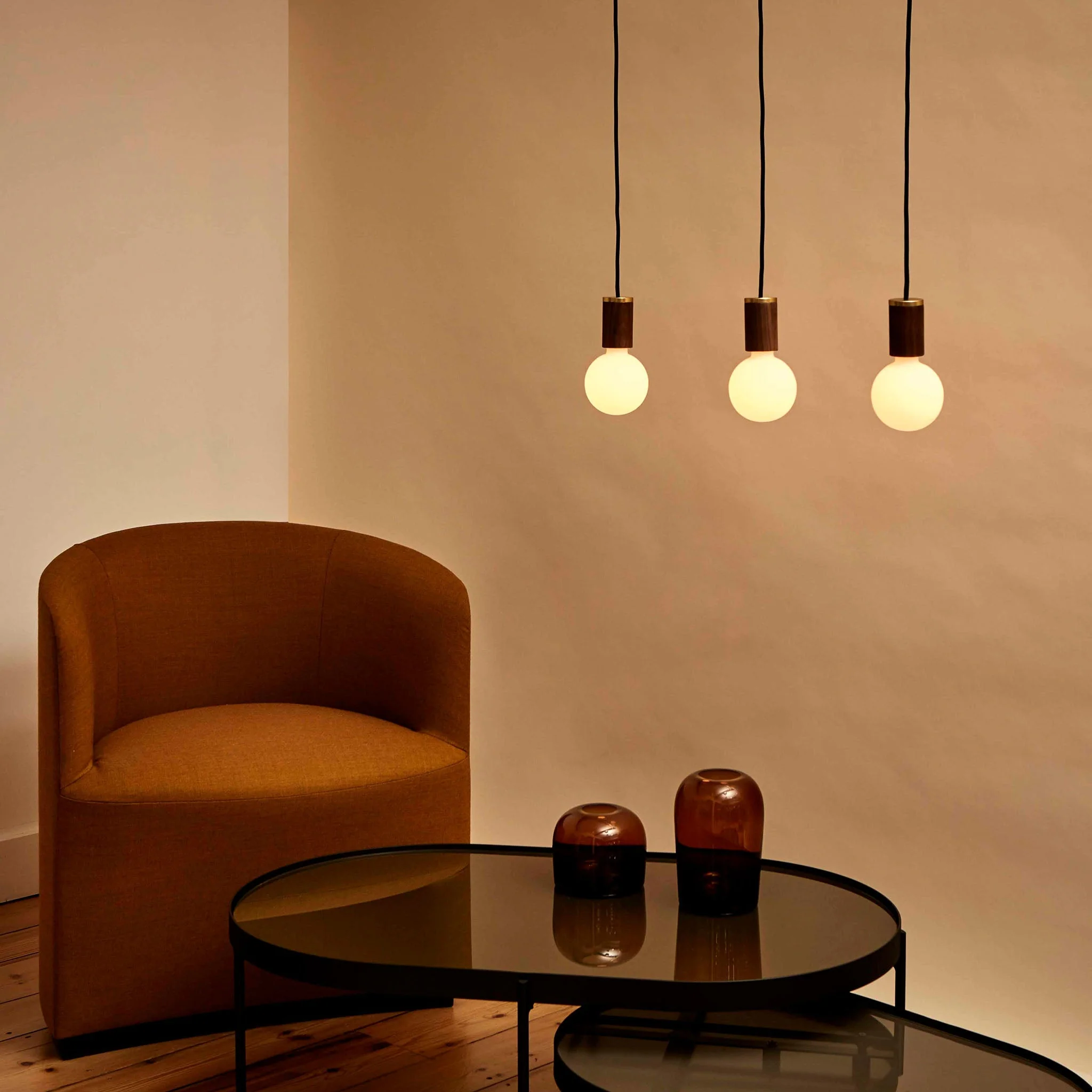 Sphere III Pendant Light in Oak - Image 4
