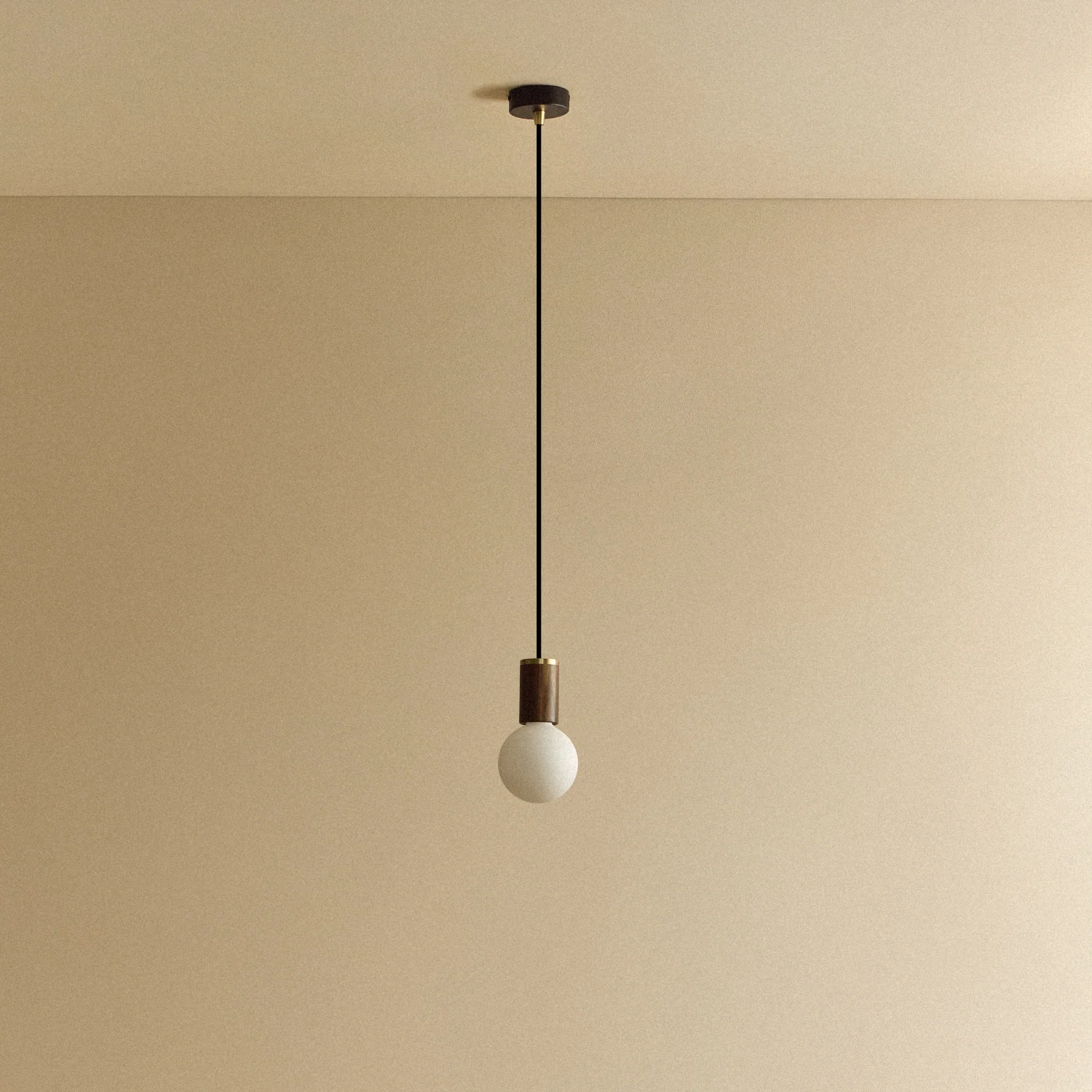 Sphere III Pendant Light in Walnut - Image 6