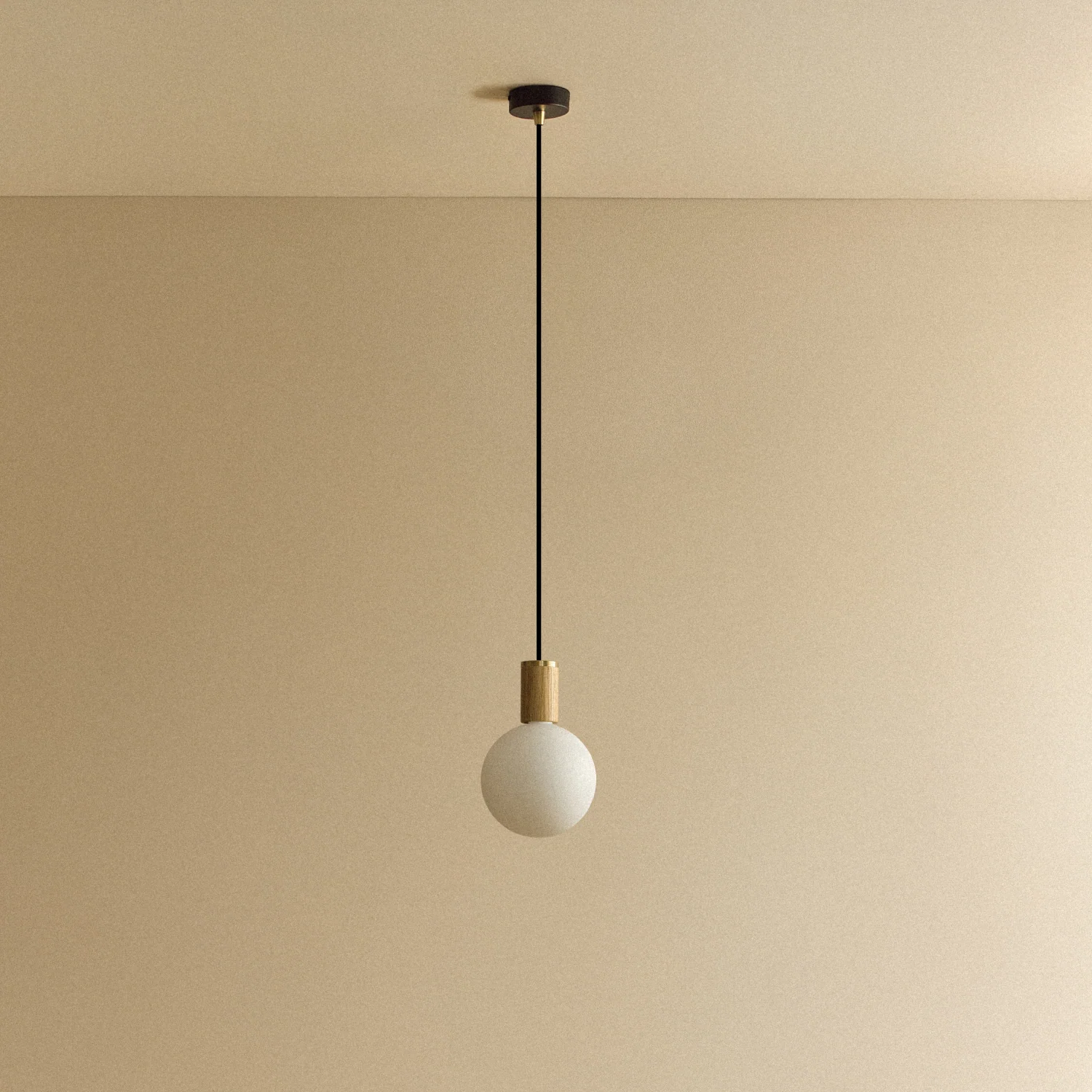 Sphere IV Pendant Light in Oak - Image 6
