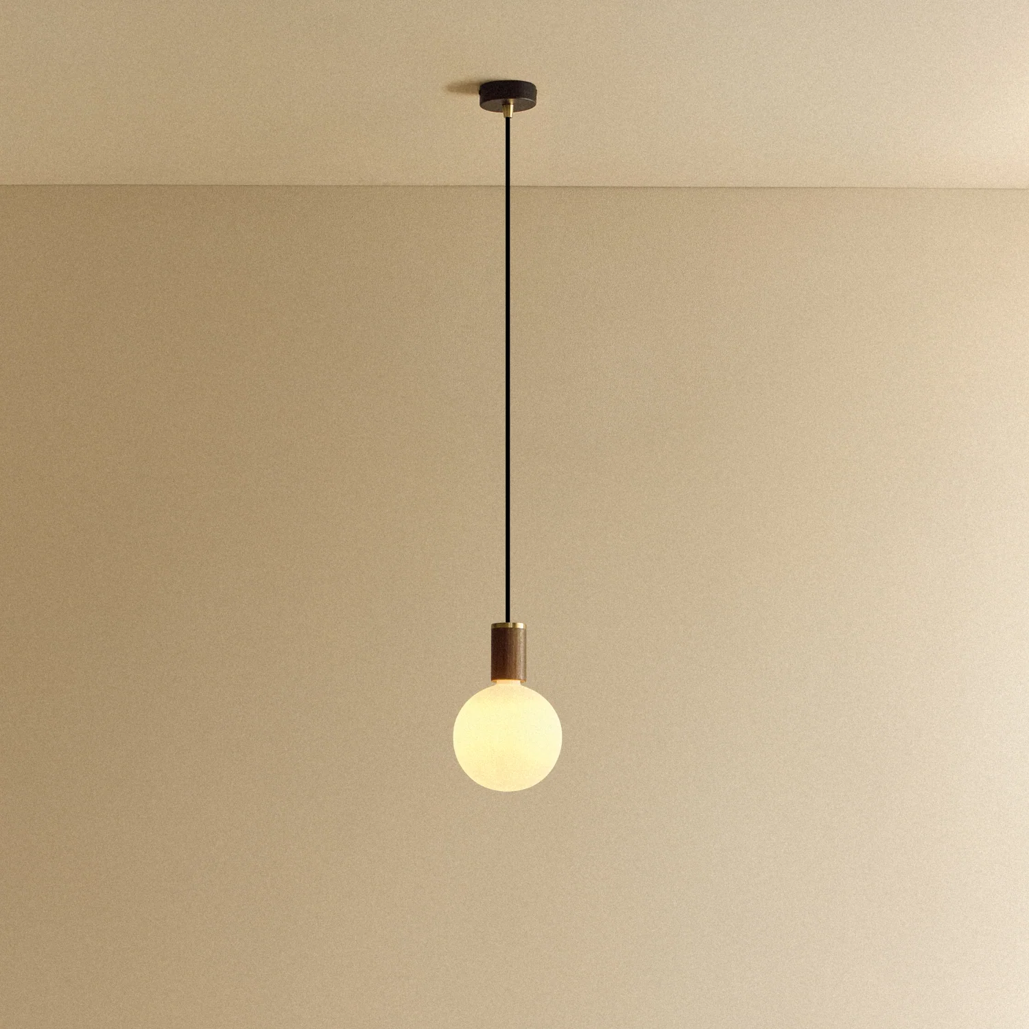 Sphere IV Pendant Light in Walnut