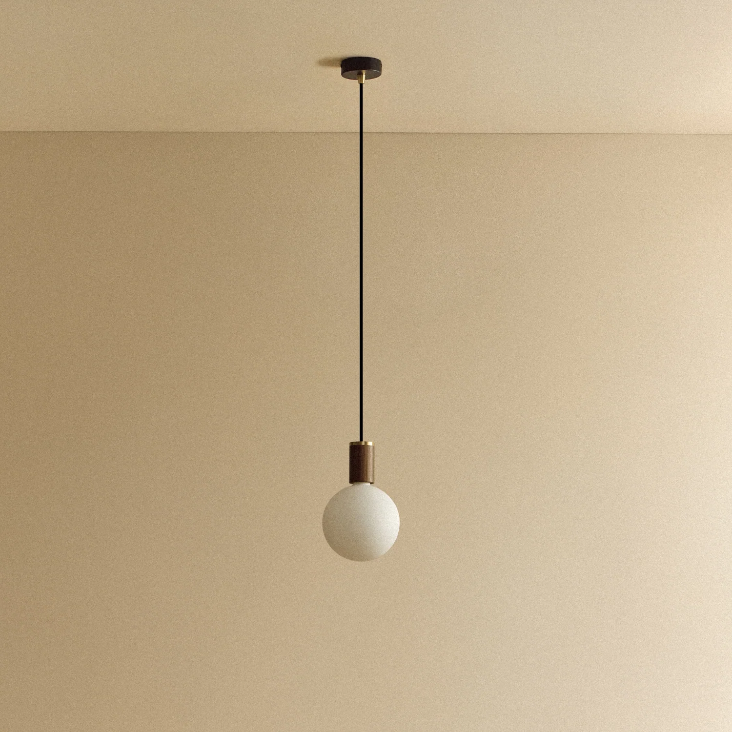 Sphere IV Pendant Light in Walnut - Image 5