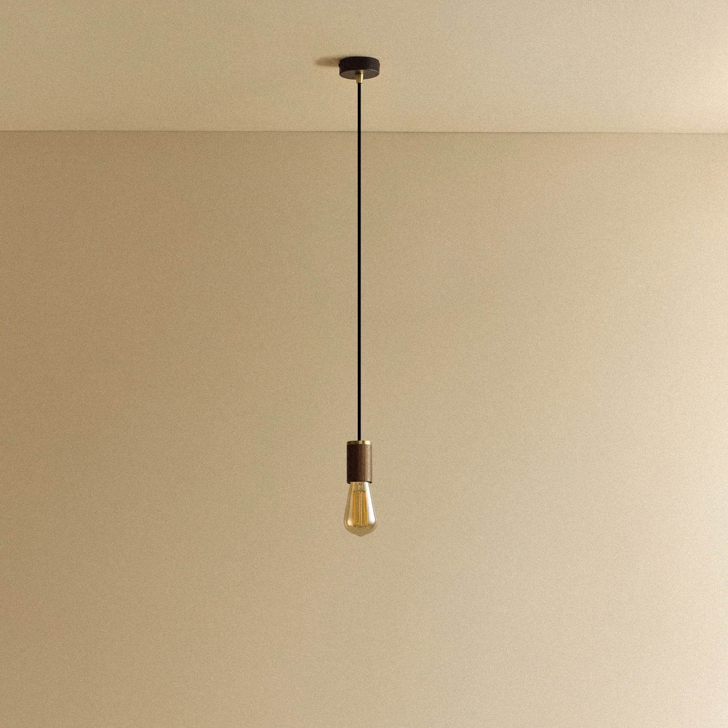 Squirrel Cage Pendant Light in Walnut - Image 5