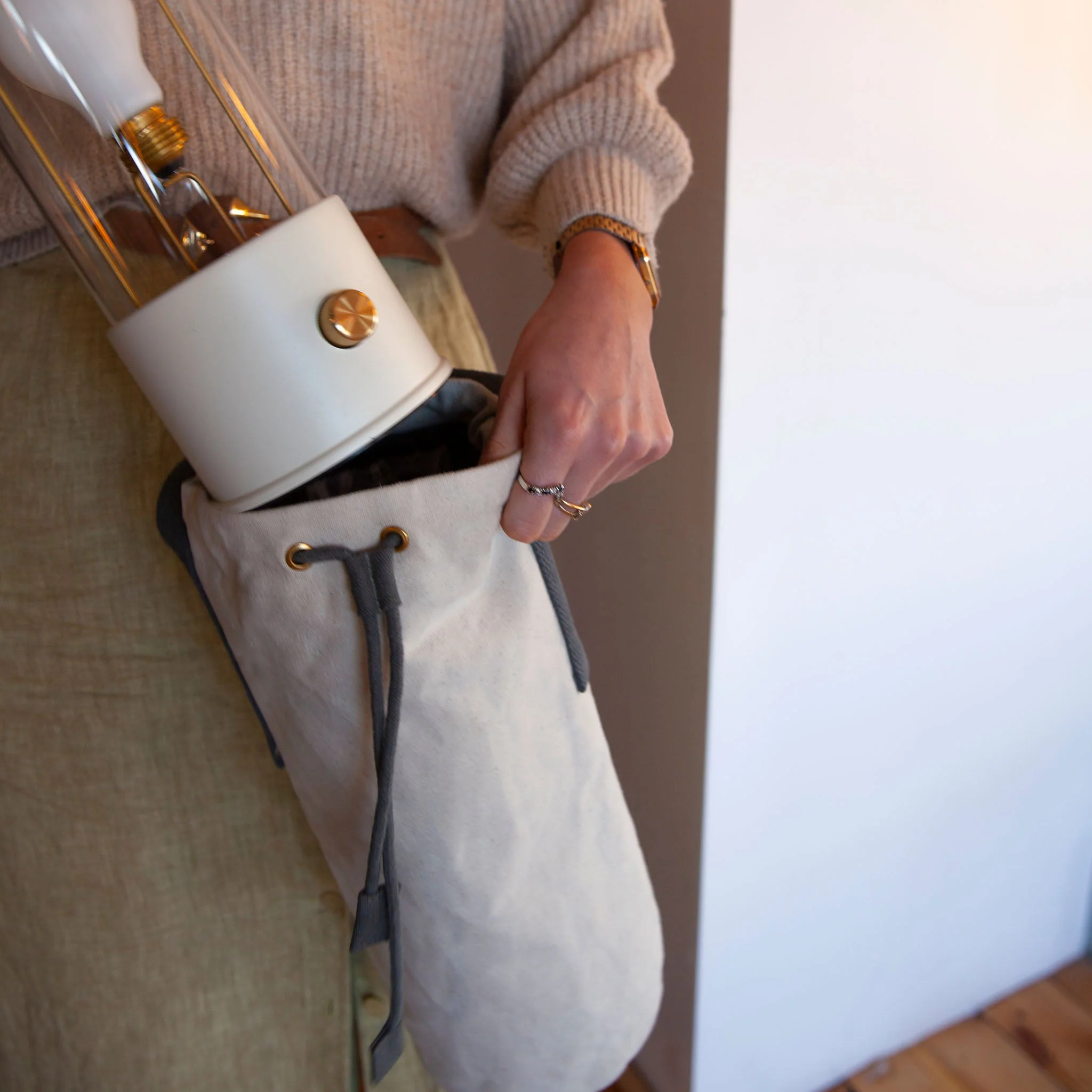 The Muse 1.0 Portable Lamp in Candlenut White Bundle - Image 4
