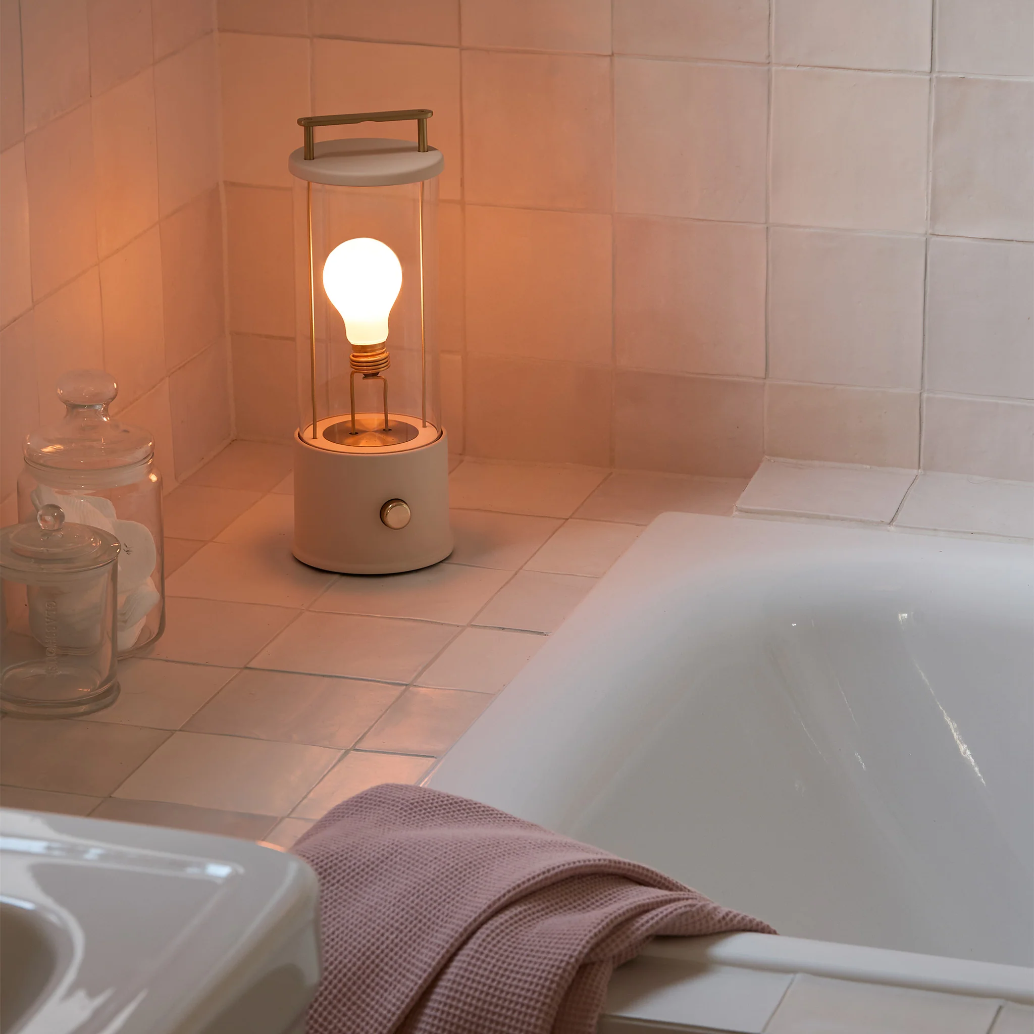 The Muse 1.0 Portable Lamp in Setting Plaster Pink - Image 2