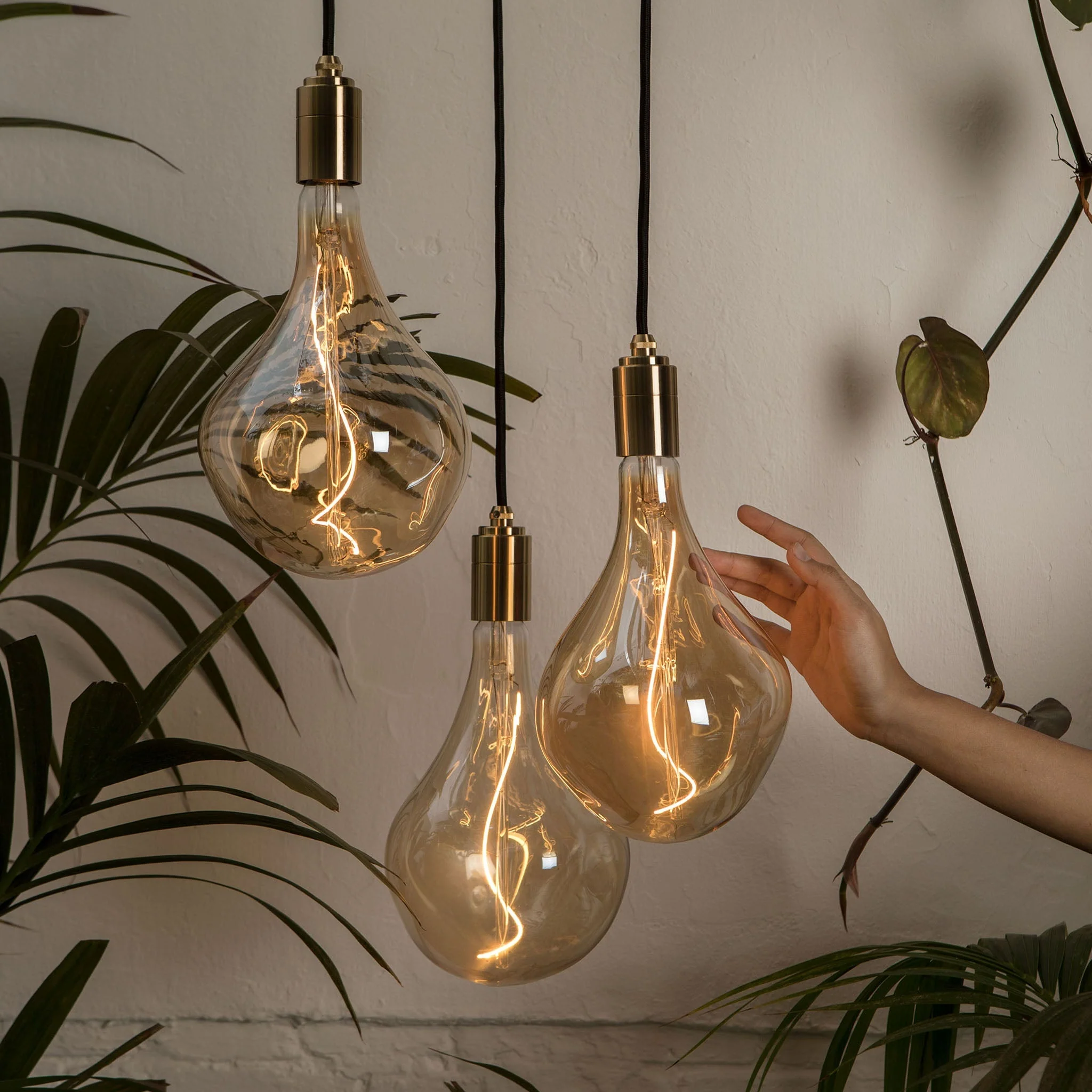 Triple Pendant in Brass + Voronoi II - Image 4