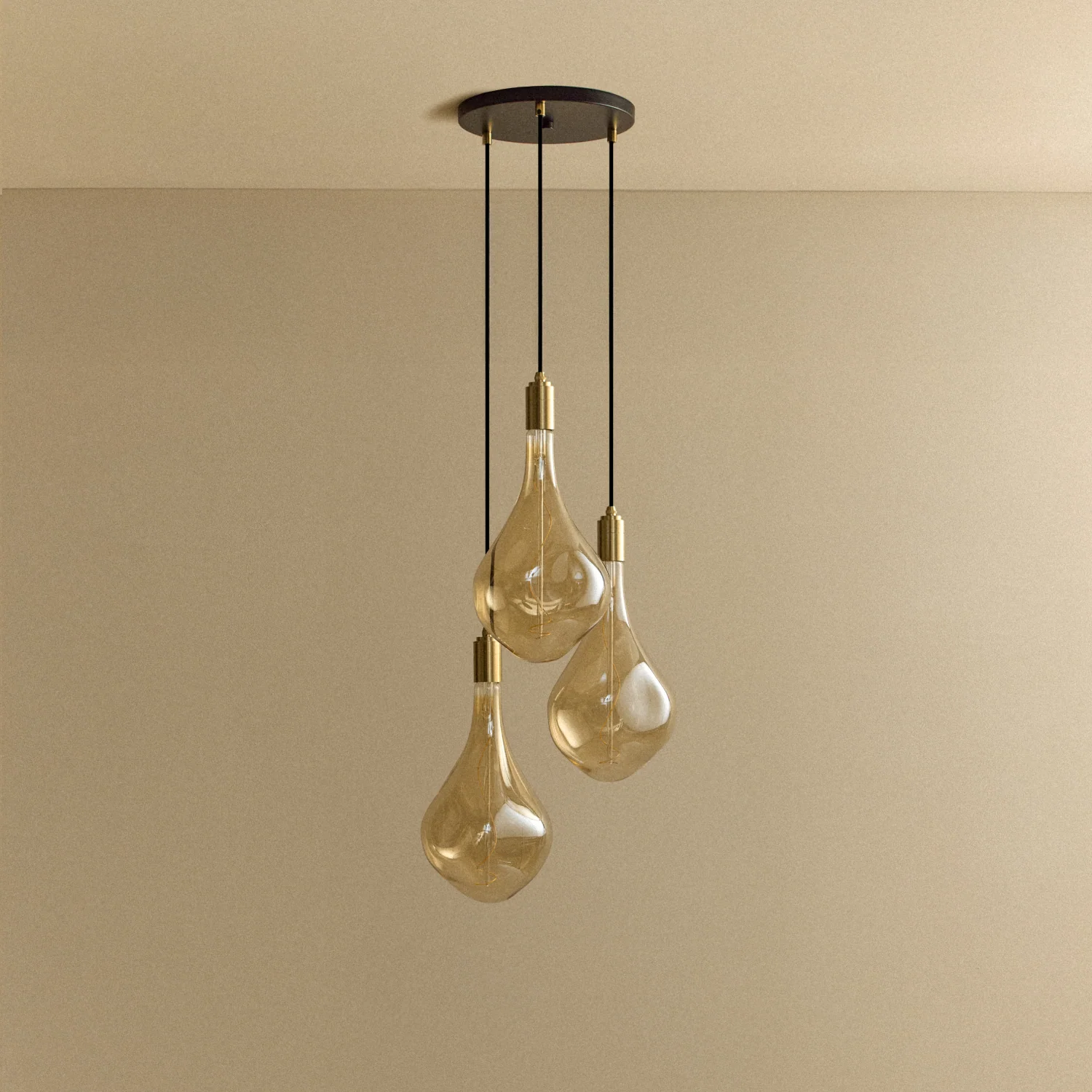 Triple Pendant in Brass + Voronoi III - Image 11