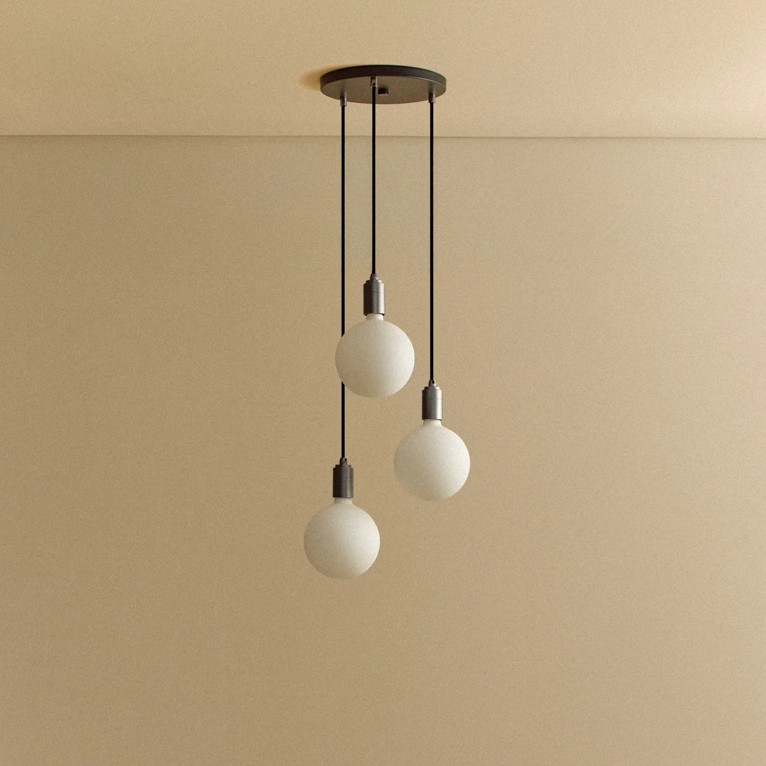 Triple Pendant in Graphite + Sphere IV - Image 4