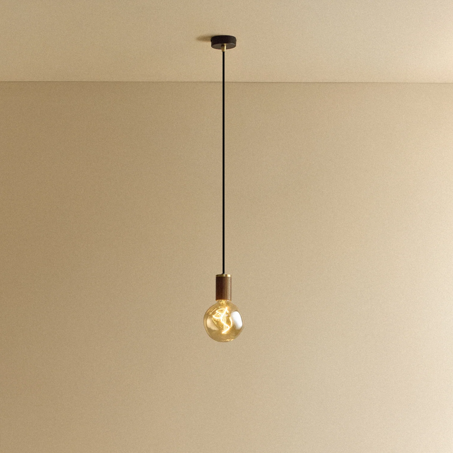 Voronoi I Pendant Light in Walnut