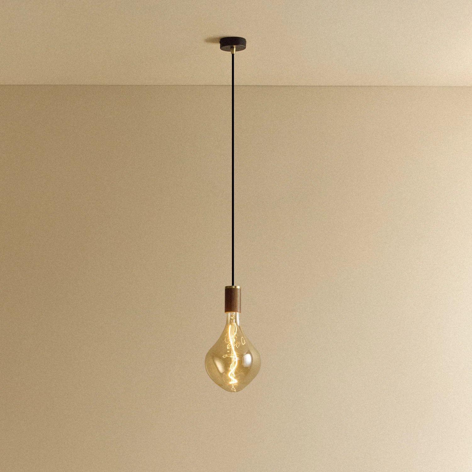 Voronoi II Pendant Light in Walnut