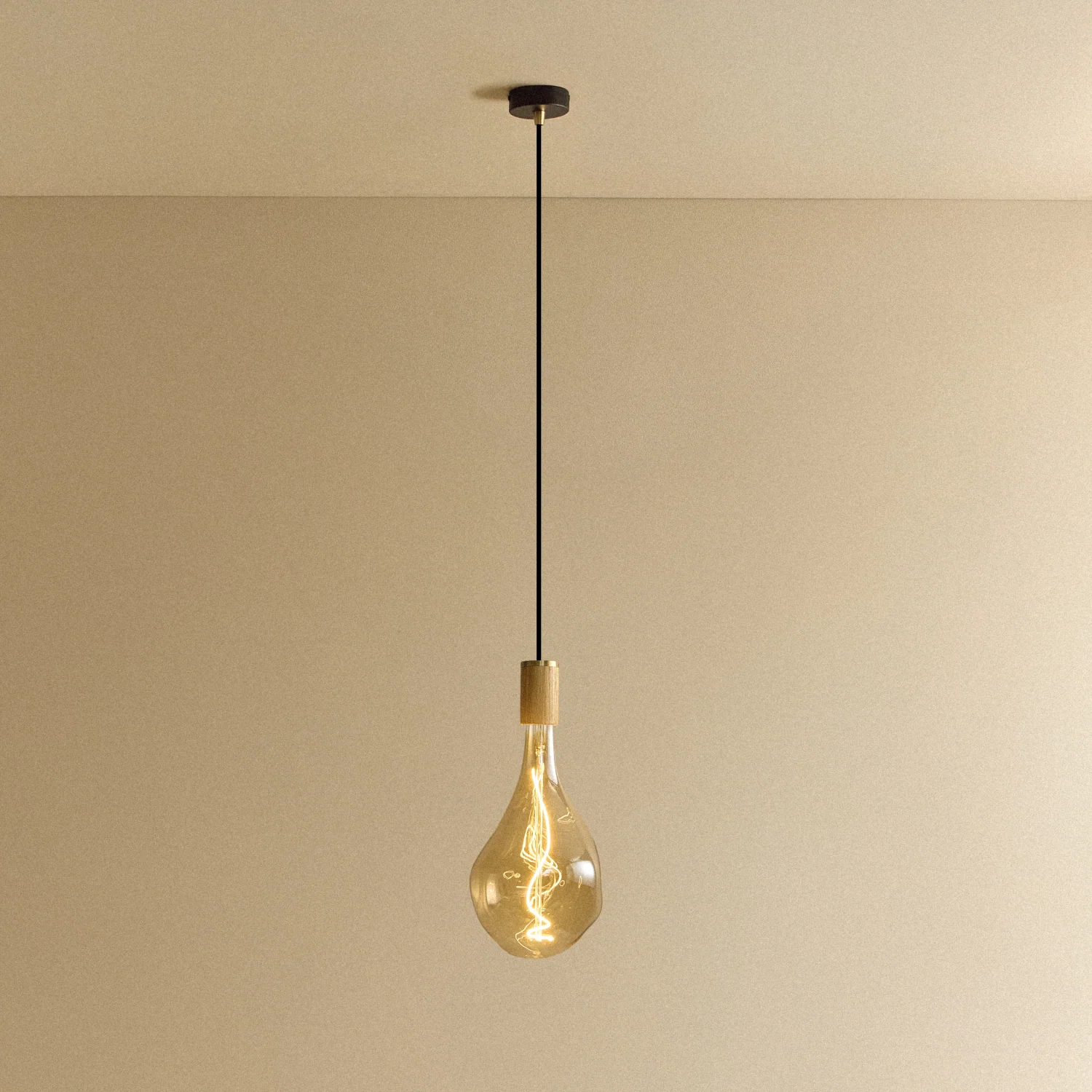 Voronoi III Pendant Light in Oak
